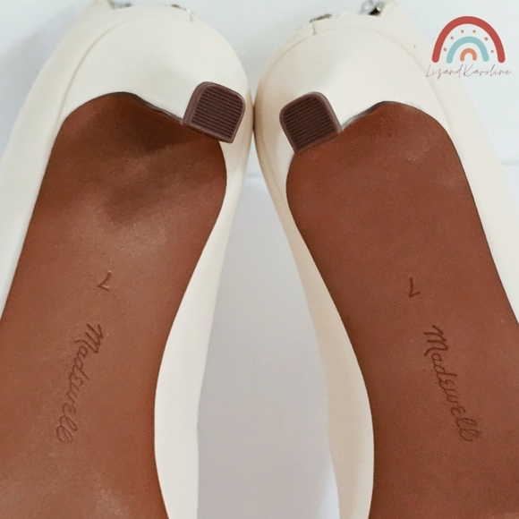 New! Madewell The Dimes Stiletto Heel Leather Ankle Boot in Ecru 7 - Picture 12 of 14